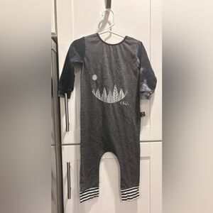 Rags to Raches Charcoal and Black Romper